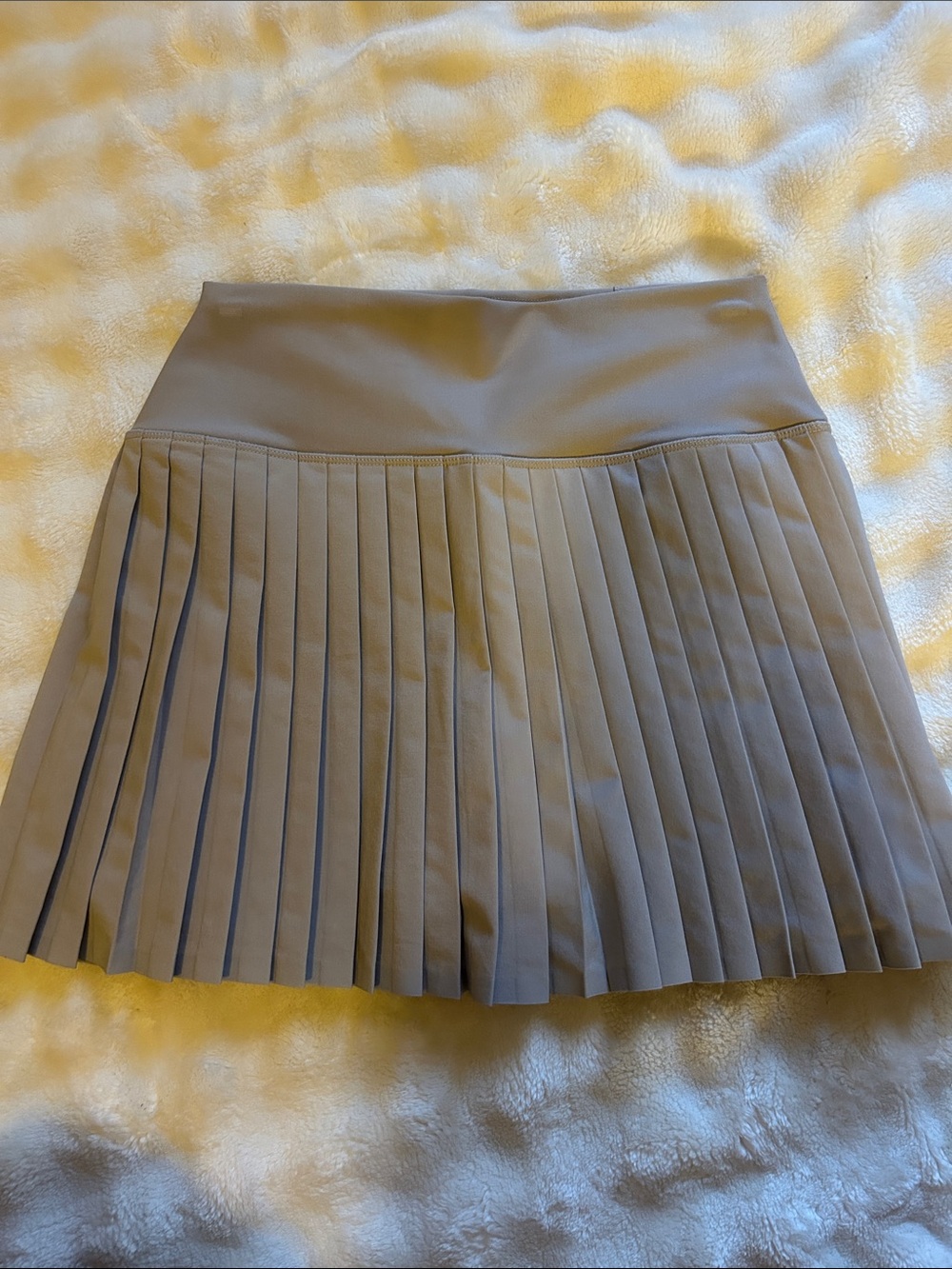 Women's Pleated Skirt in Light Taupe
